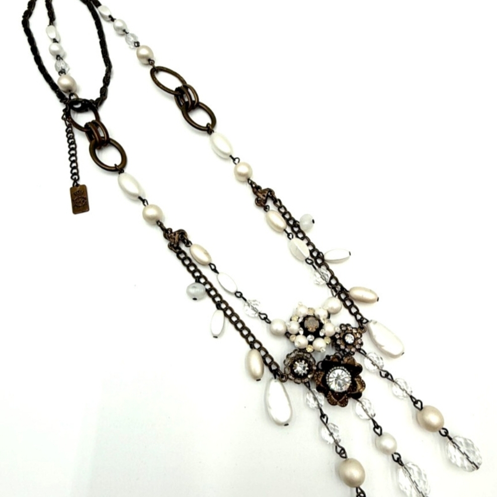 Elisabetta Ricciardi Vintage-Inspired Floral Pearl Necklace